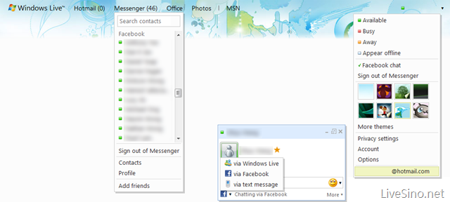 Windows Live Web Messenger 即将支持 Faceboot Chat，附体验