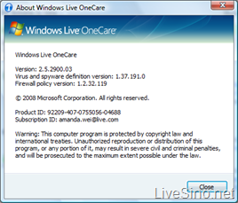 Windows Live OneCare v2.5 最终正式版已发布