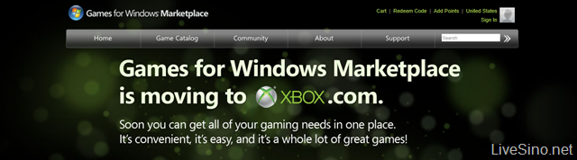 Games for Windows 游戏商店合并入 Xbox.com