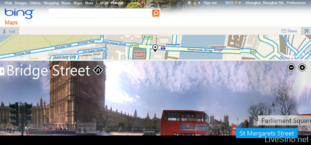 必应街景 Bing Maps Streetside 已经在英国发布
