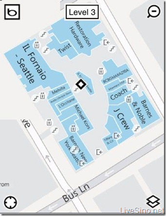 Bing for Mobile 增加商场地图和地图搜索功能