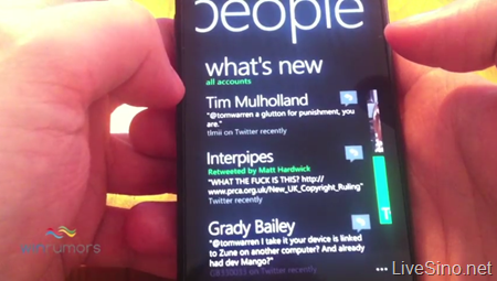 Windows Phone 芒果与 Twitter 深度整合演示视频
