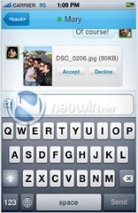 iPhone 版 Windows Live Messenger 截图流出