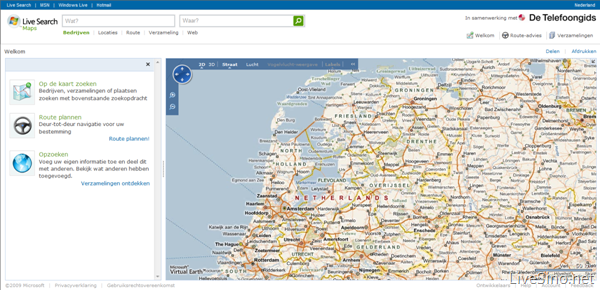 微软推出 Live Search Maps 荷兰版