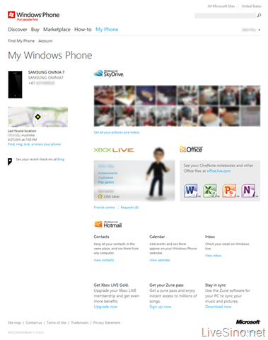 新版 Windows Phone Live 上线，并更名为 My Windows Phone