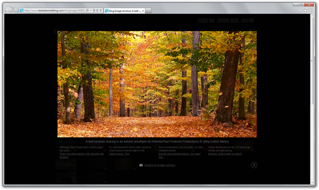 Bing Image Archive 已增加 Bing HTML5 首页视频支持