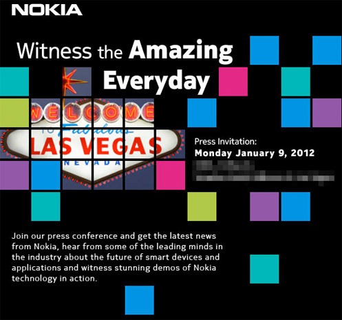 诺基亚送出 CES 2012 邀请函，暗示 Lumia Windows Phone 将是重点