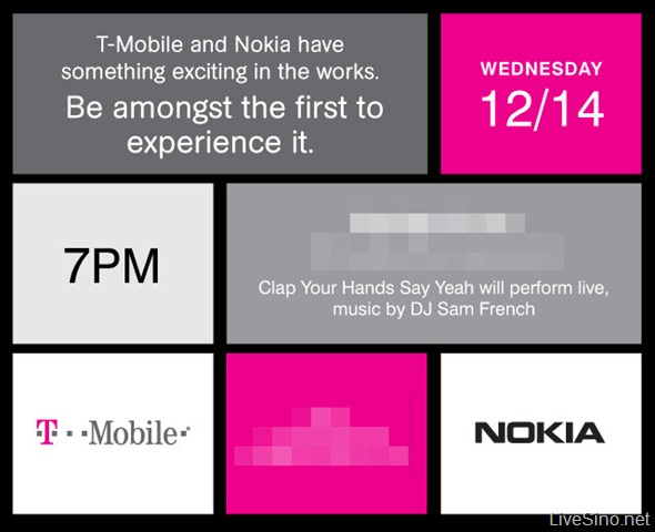 诺基亚与 T-Mobile 将于 12 月 14 日召开发布会，宣布 Nokia Lumia 手机？ 