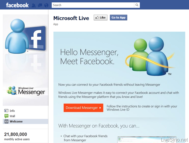 微软 Messenger Facebook 应用更名为 Microsoft Live