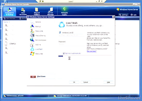 Live Mesh 与 Windows Home Server 整合演示视频