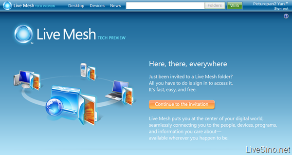 Live Mesh 技术预览版体验