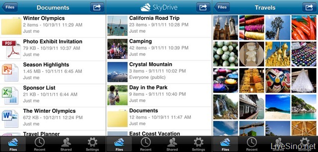 SkyDrive for iPhone 官方应用也已上线