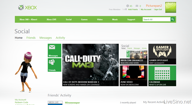 Xbox.com 改版上线；新 Xbox 360 Dashboard Beta 更新已开放给测试者
