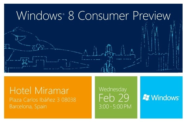 Windows 8 消费者预览版发布日期揭晓，2 月 29 日