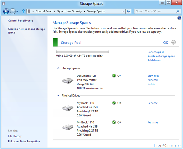 微软披露 Windows 8 存储空间（Storage Spaces）功能，存储池回归