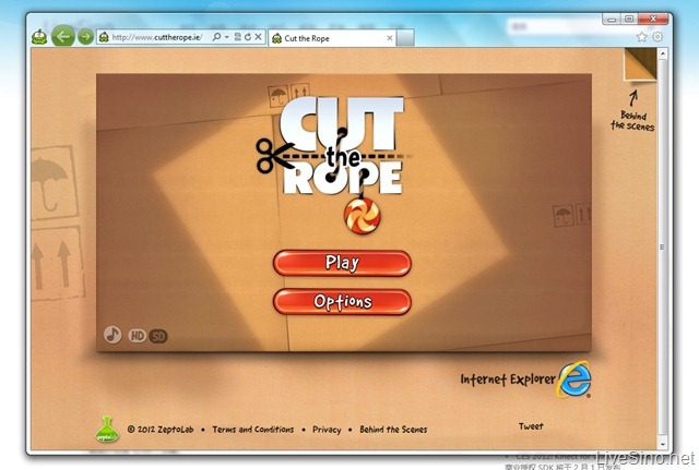 CES 2012: 微软推出 HTML5 版 Cut the Rope 切绳子游戏