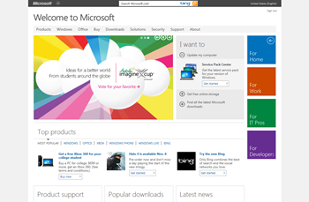 预览，微软官网 Microsoft.com 新设计