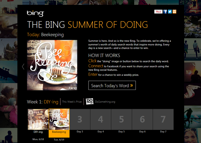 Bing 也有重大宣布？又一个推广活动而已
