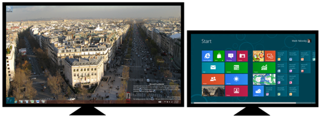 Windows 8 多显示器支持的几点改进，附演示视频