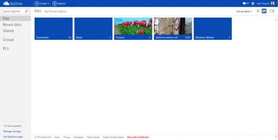 Metro 风格 SkyDrive 即将推出，更多截图预览