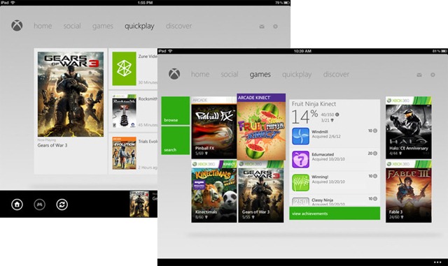 iPad 版 My Xbox LIVE 应用更新， 增加 Xbox 360 主机控制功能