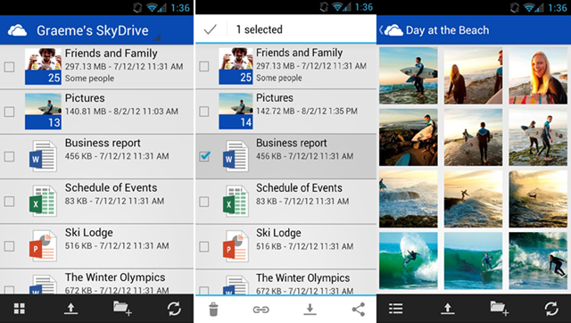SkyDrive for Android 发布