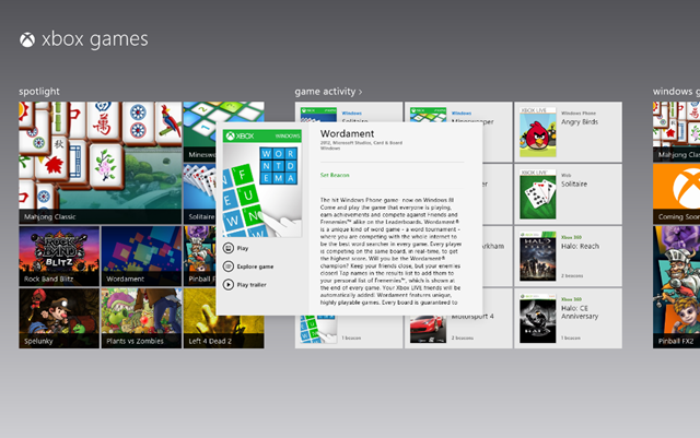 Windows 8 第一波 40 款 Xbox 游戏清单宣布
