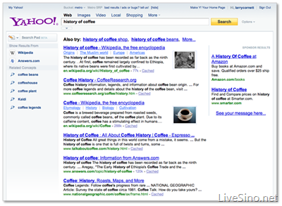 Yahoo! 正在测试一套全新的搜索结果页面
