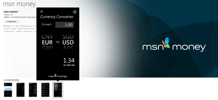 Zune HD 新应用: MSN Money 与 Animalgrams 游戏