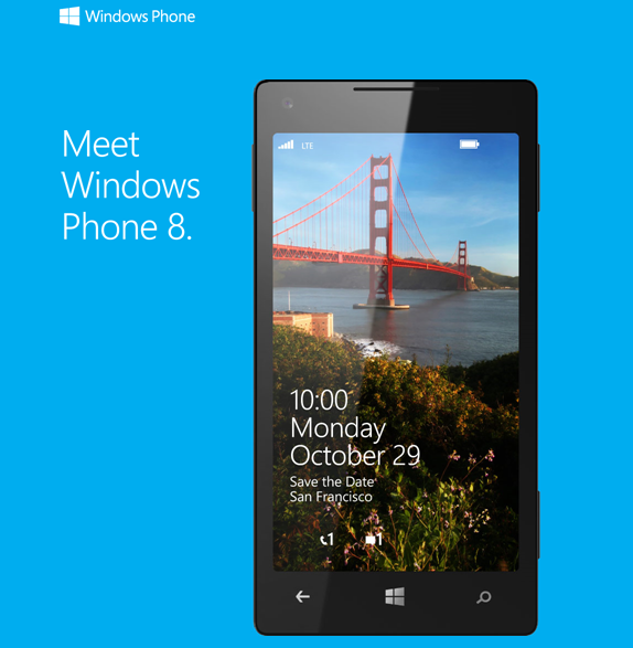 微软送出 Windows Phone 8 发布会邀请函：10 月 29 日，旧金山