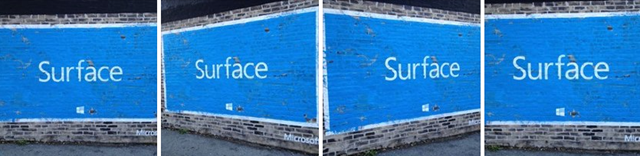 多图 - 新一批 Surface 平板街头涂鸦、海报广告