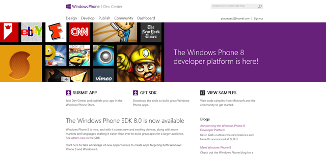 新版 Windows Phone 8 开发者中心已经到来