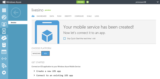 微软 Azure Mobile Services 新增 iOS 等支持