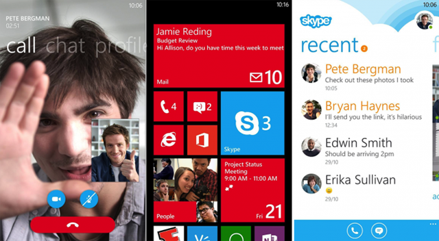 微软发布 Windows Phone 8 版 Skype 预览版
