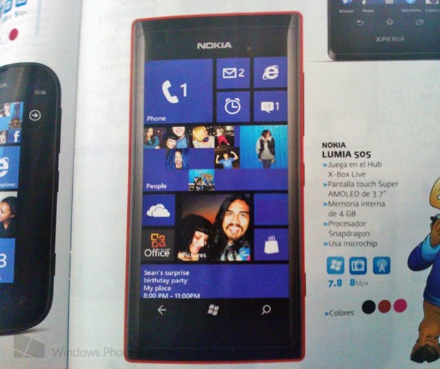 未宣布的诺基亚 Lumia 505 将登陆墨西哥 Telcel