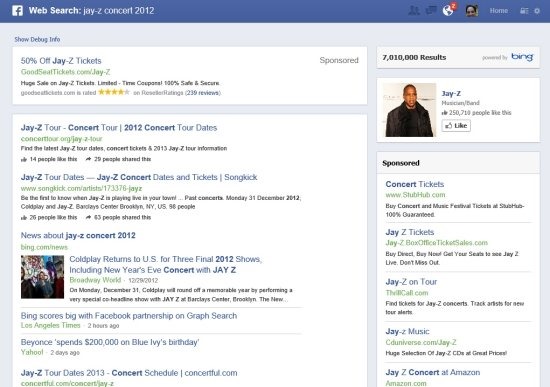 Facebook 推出社交图谱搜索，进一步与微软 Bing 合作