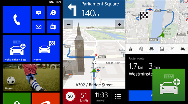 Nokia Drive+ 面向所有 Windows Phone 8 手机推出