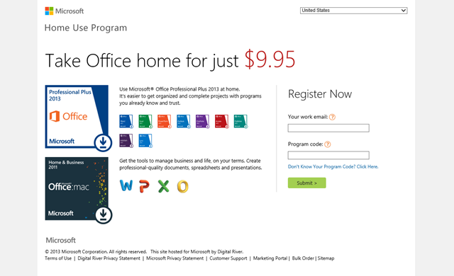 Office 2013 已加入家庭使用计划（HUP）