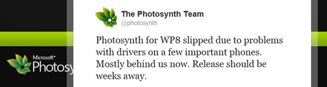 WP8 版 Photosynth 应用开发新进展：几周后发布