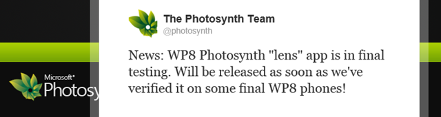 WP8 版 Photosynth 镜头应用已在最后测试阶段