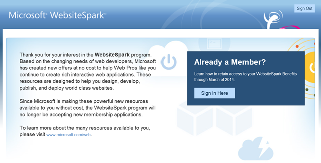 微软低调终止 WebsiteSpark 计划