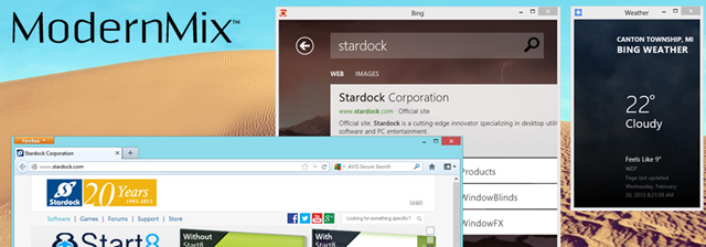 ModernMix：让 Windows Store 应用（Metro 风格应用）窗口化运行于桌面环境
