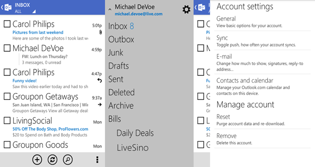 界面重新设计：Outlook.com 发布新版 Android 应用