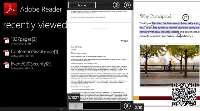 官方 Adobe Reader 登陆 Windows Phone 8 平台