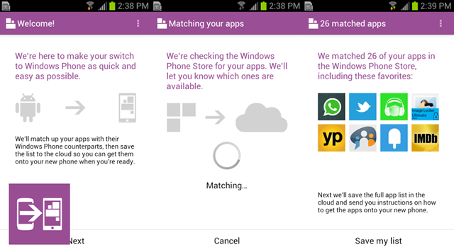 微软 Switch to Windows Phone Android 应用发布