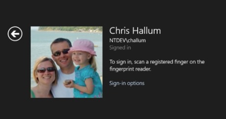 Windows 8.1 新安全特性之一，原生指纹识别支持