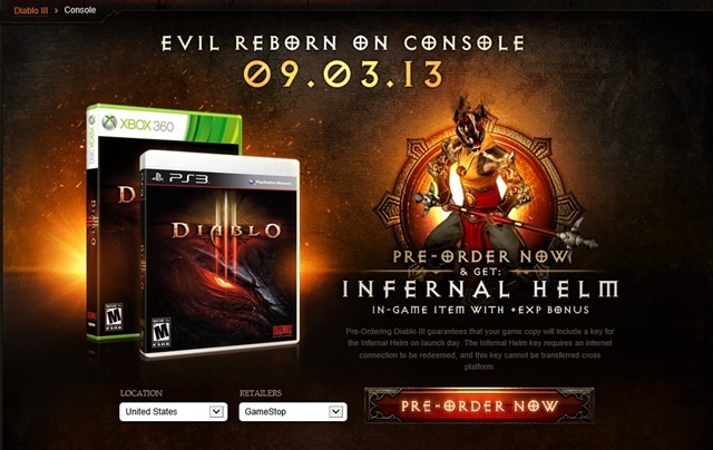 Diablo III 登陆 Xbox 360 平台，9 月 3 日上市
