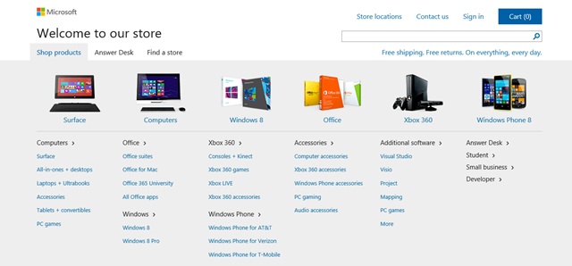新外观：Microsoft Store 微软在线商店改版