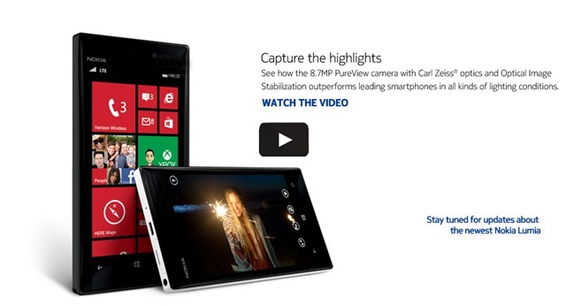 诺基亚 Lumia 928 首部宣传片发布，主打弱光和光学防抖拍摄