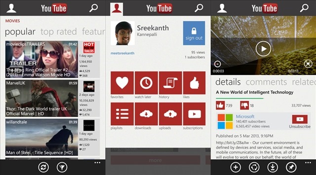 Windows Phone 8 版 YouTube 和 Foursquare 应用获重要更新